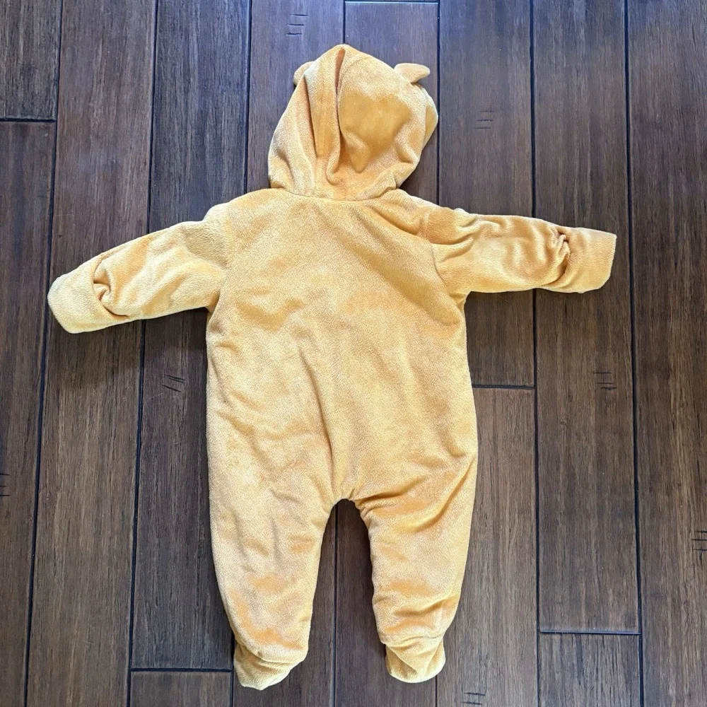 Disney Winnie The Pooh Hooded Bunting Snowsuit Footed 6-9 Months Yellow Pink